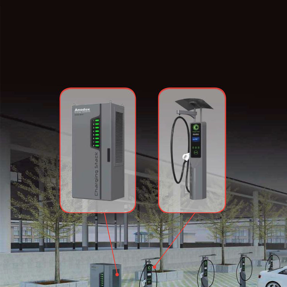 EVMS Satallite EV Charging Station(Power Stack+Charge Post) – Anodox